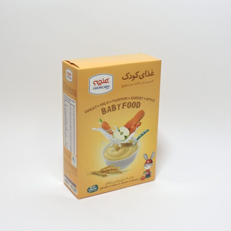 غذای کودک گندمین با شیر و کدو، سیب و هویج- 250 گرم