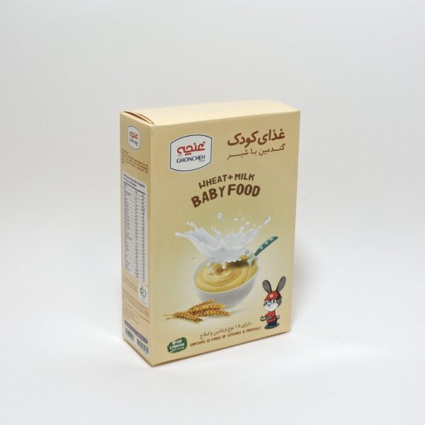4DBA7629-57BA-4363-B103-DC9E8CDBCDA6-scaled-1.jpeg غذای کودک گندمین با شیر- 250 گرم - تصویر 1