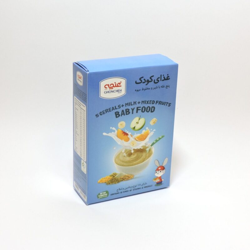 غذای کودک پنج غله با شیر و مخلوط میوه -250 گرم