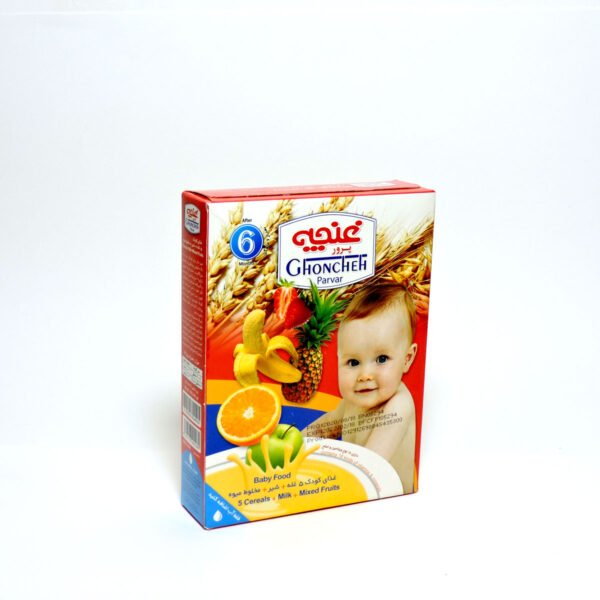 Baby cereal with 5 grains, milk and mixed fruits 175 grams - Image 1